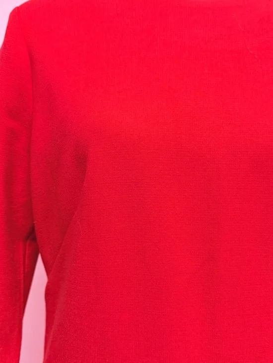 Ann Taylor Red Flare-Sleeve Shift Dress - Picture 4 of 9